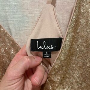 Lulus Gold Sequin Dress